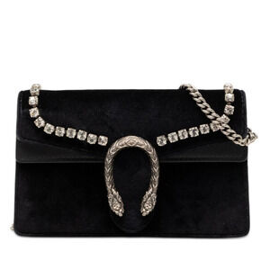 GUCCI Black Leather Shoulder Bag